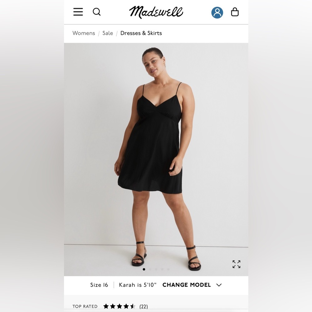Madewell Layton Mini Slip Dress size 16
